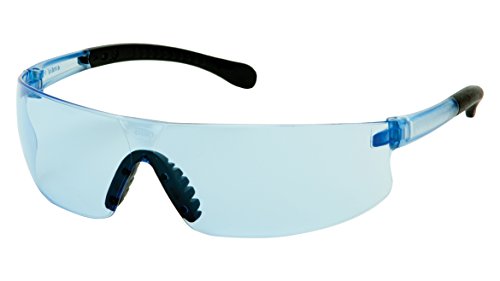 Pyramex Provoq Safety Eyewear Blue Mirror Lens Black Temples - color: Infinity Blue Lens/ Black Frame