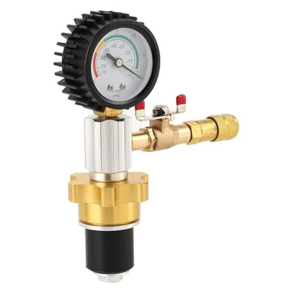Car Radiator Coolant Refill Kit, Vacuum Cooling System Purge Tool with Fast Connector for Leak Test and Air Evacuation, Stainless Steel and Rubber Fittings for Auto Cooling
