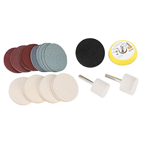 Glass Polishing Kit Cerium Oxide Powder 230g for Car Windshield Scratch Removal 7 Piece Drill Attachment Set with Wool Felt Polishing Wheel Disc Sandpaper 150 to 7000 Grit
