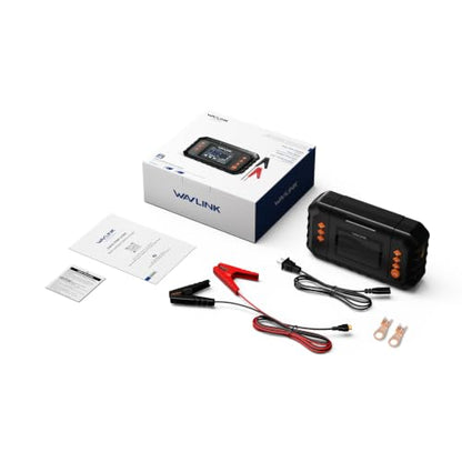 WAVLINK 450W Smart Battery Charger, 35A 6V/12V/24V Car Battery Charger | Max LCD Display; Lead-Acid/Lithium/LiFePO4 Compatible; Battery Maintainer & Desulfurizer for Cars, Boats, Motorcycles - color: 35-AMP