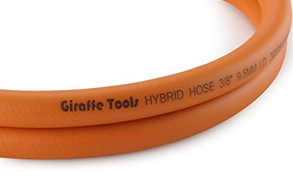 Giraffe Tools Hybrid Lead-in Air Hose, 3/8 inch x 6 ft, 1/4 in. MNPT Fittings, 300 PSI Heavy Duty, Lightweight Air Compressor Hose Short - size: 3/8 inch x 6 feet