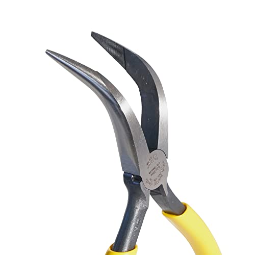 Klein Tools D302-6 Needle Nose Pliers, Long Nose Side Cutters, Alligator Pliers with Curved Handle, 6-1/2-Inch