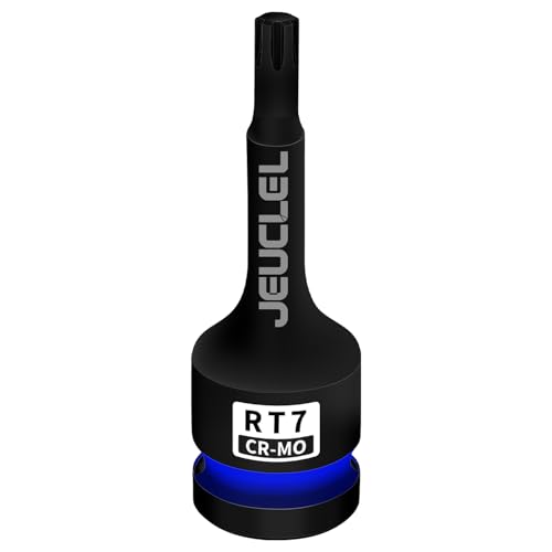 RT7 Spline Bit Socket, 1/2" Drive Spline Hex 6 Point Impact Socket | 3-Inch, Cr-Mo Steel, Lengthen Screwdriver Adapter for Electric Ratchet Wrenches, Fastening Screws, Socket Wrench, Head Drill - size: RT7