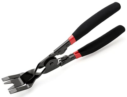 1PCS Car Clip Pliers Tool, Panel Clip Pliers Set Fastener Remover, Auto Retainer Clip Trim Rivet Removal Tool, Auto Door Car Upholstery Trim Clip Removal Tool (Black & Red) - color: Black & Red - 1 Pcs Clip Removal Plier