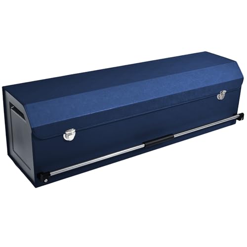 Car Trunk Organizer for Honda CR-V 2017-2022, Collapsible Sturdy Trunk Storage Container with Lid and Handle Large Leather Car Trunk Storage (Blue,39.7 x 11.4 x 12.2in) - color: Blue, size: 39.7"x 11.4"x 12.2"