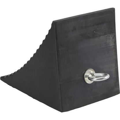 Ironton Contoured Wheel Chock - Rubber with Reinforced Nylon