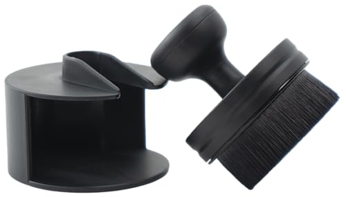 VIKING Tire Shine Applicator Brush, Automotive Tire Dressing Applicator Brush, Storage Stand Included for Detailing and Car Wash Kit, Black, 2.3 Inch Diameter - style: 1 Pack