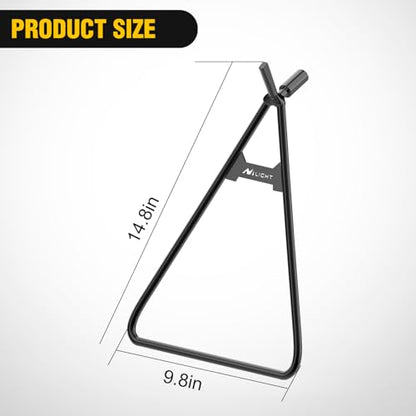 Nilight Dirt Bike Kickstand Holder, Universal Motorcycle Triangle Side Stand for 80-500cc Supermoto Motocross Enduro Pit Bike Black - color: Motorcycle Triangle Side Stand