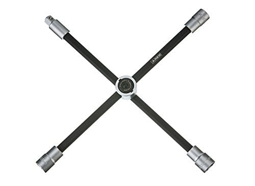 ARES 70092 - 4-Way Sliding Lug Wrench - Adjustable Sliding Lug Wrench Gives Superior Leverage - Collapses for Convenient Storage - size: 4-Way Sliding Lug Wrench