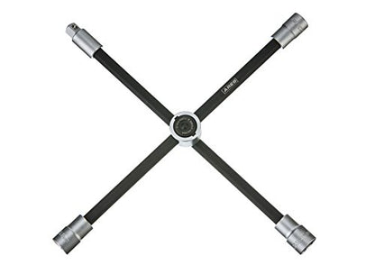 ARES 70092 - 4-Way Sliding Lug Wrench - Adjustable Sliding Lug Wrench Gives Superior Leverage - Collapses for Convenient Storage - size: 4-Way Sliding Lug Wrench