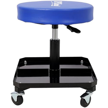 250 LBS Rolling Pneumatic Garage Stool with Tool Tray Adjustable Mechanic Seat for Auto Repair and Workshop Use