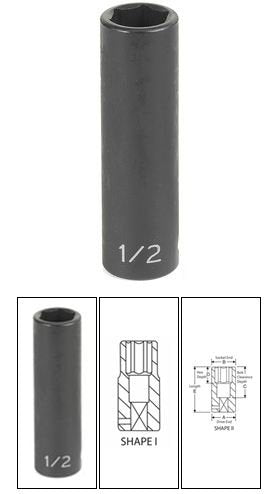Grey Pneumatic (1010MD) 3/8" Drive x 10mm Deep Socket - size: 0.3937", style: 0.3937" Deep