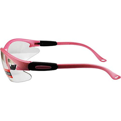 Global Vision Safety Shop Glasses - color: Medium Pink Frame/Clear Lens