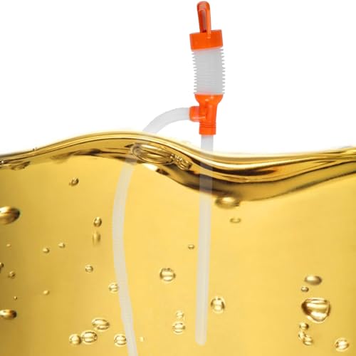 Mobestech Manual Heavy Duty Gasoline and Water Siphon Pump with Hose for Automotive Fluid Transfer and Oil Extraction