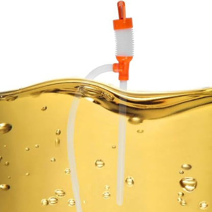 Mobestech Manual Heavy Duty Gasoline and Water Siphon Pump with Hose for Automotive Fluid Transfer and Oil Extraction