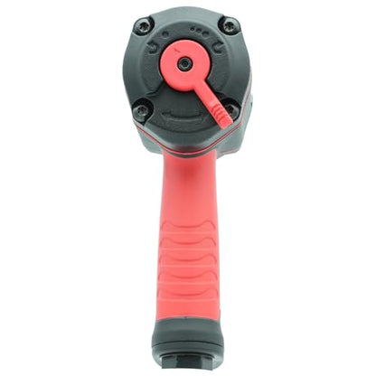 BESWELL BW-112F3N 1/2-Inch Stubby Air Impact Wrench - 885 Ft-Lbs Max Torque | Heavy-duty jumbo hammer air tool. Ideal compact impact gun for tight engine spaces, brake repair & auto maintenance.