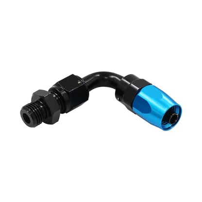 Adjustable Universal EFI Fuel Pressure Regulator Kit with 0-160psi Fuel Pressure Gauge and AN6-6AN Fuel Line Hose Fitting Connectors Kit (BLUE) - color: BLUE