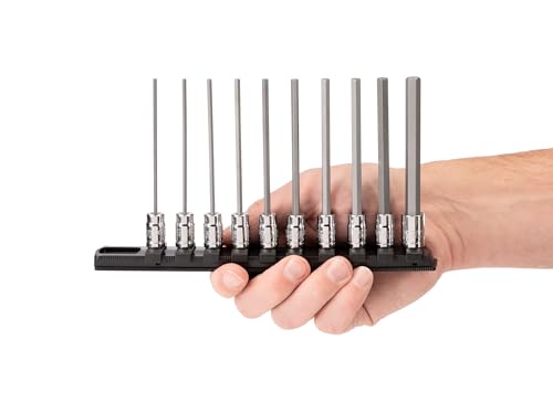 TEKTON Long Hex Bit Socket Set, 10-Piece | SHB90108 - size: 10-Piece (5/64-5/16 in.)