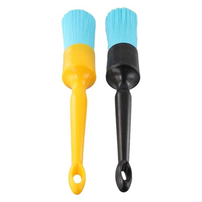 FABULETTA Auto Detailing Brush Set For Car Interior Vent Duster Tool Leather Seat Care Wheel Cleaning Dashboard Dusting Emblem Grille Kit(B) - color: B