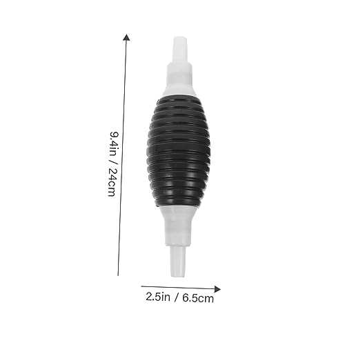 Manual Siphon Hand Pump with Transparent PVC Hose Clamps and Switch Valve for Fuel Oil Water Transfer and Easy to Use Pump Kit for Automotive and Fish Tank Liquid Flow
