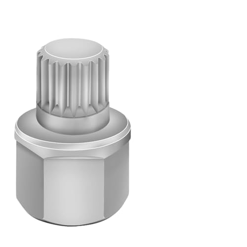 ABC4/15PT Wheel Locking Nut Key Compatible with VW, Audi | Wheel Lock Nut Socket Adapter, Anti-Theft Screw Remover, Hand Repair Tool, Tyre Fitting, garage - color: ABC4/15PT