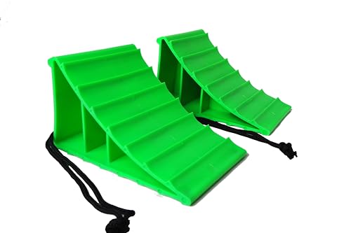 Apex RV Heavy Duty Wheel Chocks Stop Vehicle from Rolling Safety Wheel Blocks for RVs Trucks Trailers Campers Cars and Boats Essential RV Camper and Boat Accessories (Pair) - size: Pair