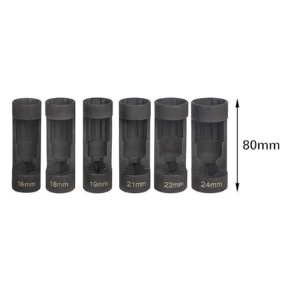 Shock Absorber Removal Strut Socket Set Suspension Nut Socket Kit Made from Steel Useful for Strut Nut Disassembly Suitable for Car Repair DIY, 6 Pieces - color: 6 Pieces