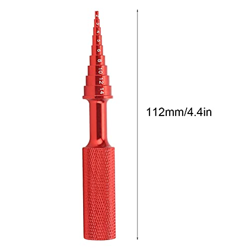 RC Bearing Tool, 2 to14mm Aluminum Alloy Steering Hub Carrier Disassembly Removal Tool Non Slip Puller Removal for RC Car Accessory (Red) - color: Red