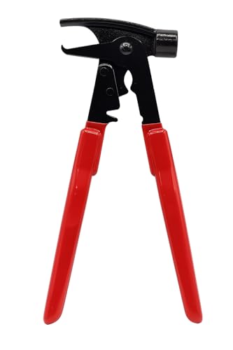 C-HORSE Wheel Balancing Weight Plier Hammer Tool, Balancing Tool Hammer Plier for Clip On Wheel Weights Balance Rims - Red