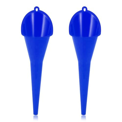 2 PCS Oil Funnel, Multi-Purpose Plastic Long Neck Oil Funnel, Automotive Use Funnels for Filling Oils Lubricants Water Diesel, Kitchen Funnels for Filling Bottles Jars (Blue) - color: Blue, 2 PCS