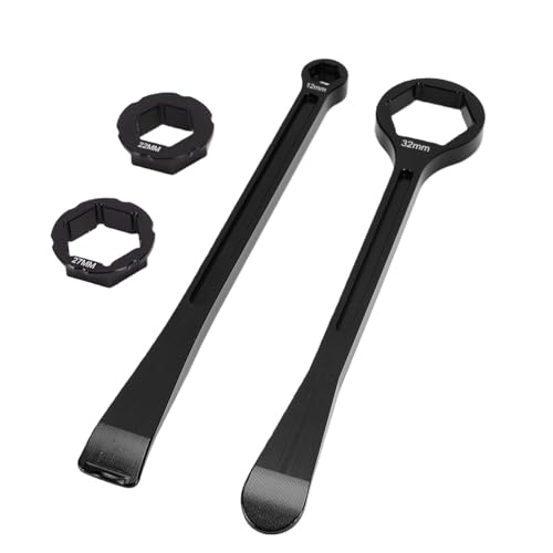 Zunate Motorcycle Tire Lever Wrench Tool Set, Aluminum Alloy Spoon Kit with 10mm 13mm 22mm 27mm 32mm Hex Heads for Dirt Bike and Off Road Motorcycle Maintenance