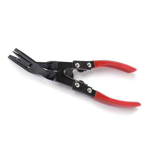 Panel Clip Removal Plier, Automotive Door Panel Upholstery Trim Clip Removal Tool, Remove Push Pin and Press in Trim Clip Fasteners Lift Action Plier (Red) - color: Red