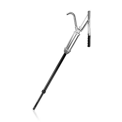 TERA PUMP - TRD490N Steel Lever-Action Drum Pumps (10 oz per Stroke) Telescopic, Fits 15 to 55 Gallon Drums, for Oil Based fluids, Diesel, Kerosene & Heating Oils - color: Silver