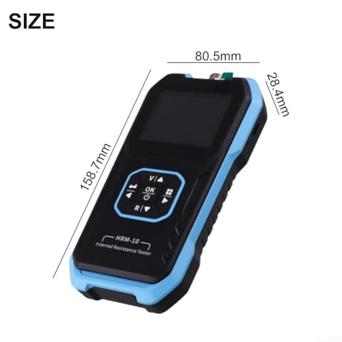 HRM-10 Voltage Internal Resistance Tester, Automatic Voltage Meter, TFT High-Definition Screen Car Tester, 100V 200Ω, Digital Analyzer - size: 1*Internal Resistance Meter+A+B+C