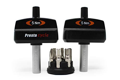 Prestacycle Mini Bike TorqKeys - Preset Torque Tool w/6 Bits & Holder – Compatible with Standard 1/4" hex bit - Choose from Sizes: 3Nm, 4Nm, 5Nm.