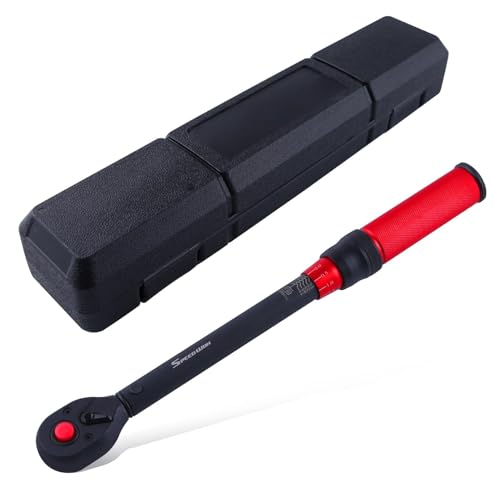 SPEEDWOX 3/8-Inch Drive Click Torque Wrench 72-Tooth Bicycle Torque Wrench Dual-direction Torque Wrenches 72-Tooth Dual Range Scales Torque Wrench with Quick Release Head 10-60 Nm for Bike Motorcycle - size: 3/8"
