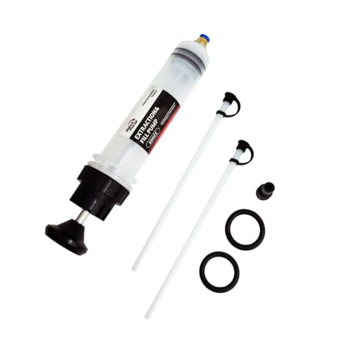 Automotive Fluid Extractor Pump 200cc - Manual Oil Change Pump for Engine, Transmission, Differential Fluid 6.7oz Essential Mechanic Tool for Garage, DIY Car Maintenance