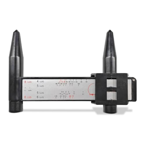 Car Wheel Rim Bolt Pattern Measuring Tool, 4 5 6 8 Holes Wheel PCD Gauge Sliding Caliper, Lug Bolt Pattern Gauge, Universal PCD Ruler Auto Quick Measurement Accessories