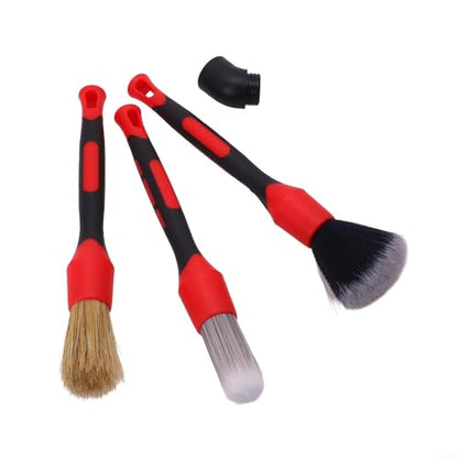 Auto Detail Brush Set for Car Interior Cleaning - Gentle Bristles for Dashboard Vents Buttons - Deep Clean Hard-to-Reach Areas Tool
