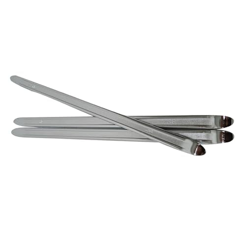 3-Piece 24-Inch Tire Iron Spoon Set - Heavy-Duty Steel Tire Pry Bar Kit with Zinc Coating, Bead Lifting Tool for Motorcycle, Car, and Vehicle Tire Maintenance - size: 24 inch