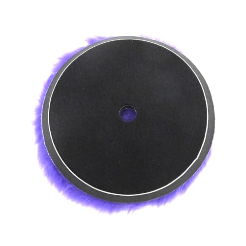 2Pcs 6" /150mm Wool Cutting Pads, Wool Polishing Pads, Wool Buffing and Polishing Pad Set, Purple, for Car Polishing