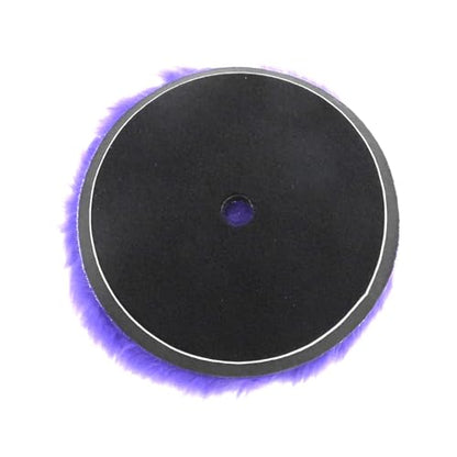 2Pcs 6" /150mm Wool Cutting Pads, Wool Polishing Pads, Wool Buffing and Polishing Pad Set, Purple, for Car Polishing