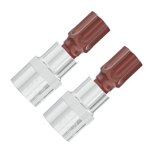 2PCS 3/8" Drive T55 Torx Bit Socket, S2 Steel Bits, Heat Treated CR-V Steel Star Sockets 1.9" Length - size: T55