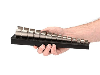 TEKTON 3/8 Inch Drive Flare Nut Crowfoot Wrench Set, 14-Piece | WCF92120 - size: 14-Piece (5/16-1-1/16 in.), style: Wrenches with Rack Storage