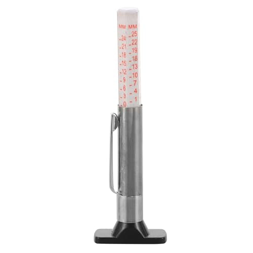 Happyyami Car Tire Depth Gauge 0-25mm Plastic Tread Measuring Tool for Accurate Tire Thread Depth Measurement Safety Suitable for DIY Enthusiasts and Professionals of Vehicles