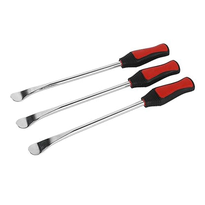 Motorcycle Bikes Tire Spoon Lever Kit, Protective Cover Valve Cores, Steel Spoon Set for Tire Changing Removal, Good Steel Polyurethane