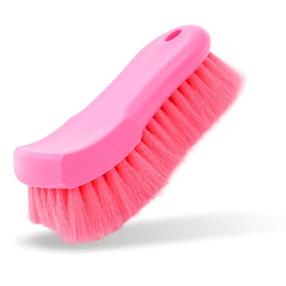 Nylon Upholstery Brush – Shed-Free & Long-Lasting Bristles, Scratch-Free Deep Cleaning Brush for Car Interior, Leather, Sofa, Carpet & Shoes