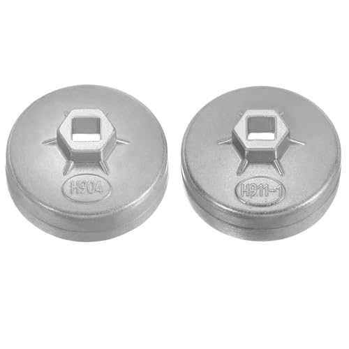 HARFINGTON 2pcs Oil Filter Cap Wrench 15 Flute 79mm Inner Dia 1/2" Square Drive Aluminum Cup Type Drive Metric Oil Filter Socket Removal Tool for Engine Conduit Fittings - size: 15 Flute 79mm