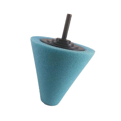 Automotive Cone-Shaped Car Buffing Pad Light Blue Polishing Wheel for Wheel Hub Reach Areas Reusable Cleaning Tool for Cars Boats Motorcycles