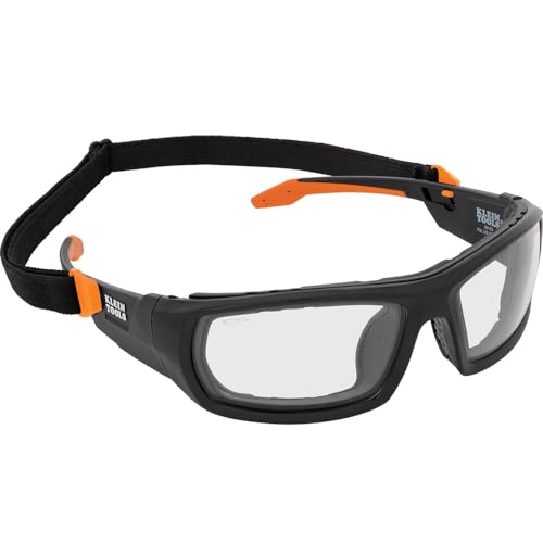 Klein Tools 60538 Gasket Safety Glasses, Professional PPE Protective Eyewear, Full Frame, Scratch Resistant, Anti-Fog, Indoor/Outdoor Lens - size: Gasket, Clear